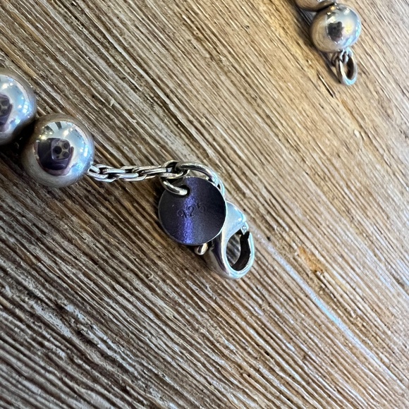 Tiffany & Co Graduated Sterling Silver Ball Necklace 10mm. - Picture 2 of 4